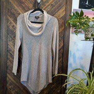 Bwear Heather Gray Cowl Neck Sweater